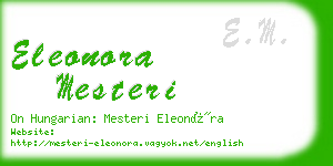 eleonora mesteri business card